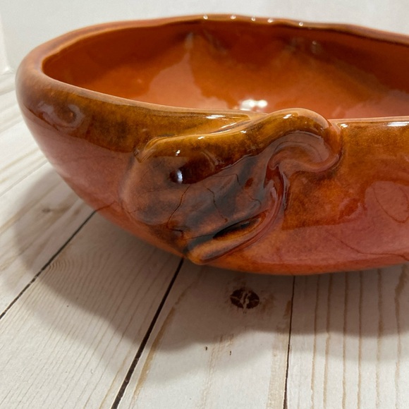 Pottery barn apple shape bowl burt orange - Picture 2 of 6